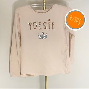 “Poésie” Reversible sequins long sleeve shirt